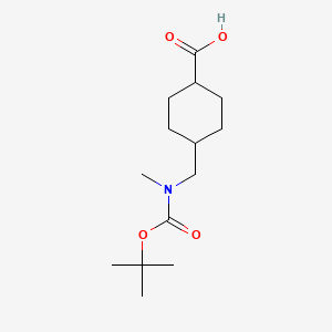 molecular formula C14H25NO4 B1363550 Boc-N-methyl-tranexamic acid 
