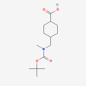 4-[[methyl-[(2-methylpropan-2-yl)oxycarbonyl]amino]methyl]cyclohexane-1-carboxylic Acid
