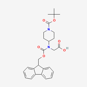 molecular formula C27H32N2O6 B1363560 Fmoc-N-(1-Boc-piperidin-4-yl)-glycine CAS No. 269078-80-0