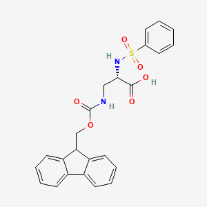 molecular formula C24H22N2O6S B1363562 Fmoc-(S)-3-amino-2-(phenylsulfonylamino)-propionic acid CAS No. 273399-94-3