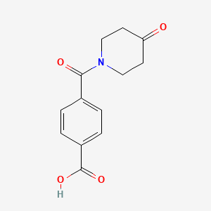 molecular formula C13H13NO4 B1363570 4-(4-oxopiperidine-1-carbonyl)benzoic Acid CAS No. 672309-93-2