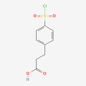 molecular formula C9H9ClO4S B1363584 3-(4-(Chlorosulfonyl)phenyl)propanoic acid CAS No. 63545-54-0