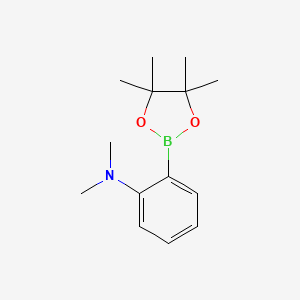 molecular formula C14H22BNO2 B1363597 N,N-dimethyl-2-(4,4,5,5-tetramethyl-1,3,2-dioxaborolan-2-yl)aniline CAS No. 832114-08-6