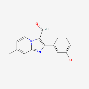 molecular formula C16H14N2O2 B1363607 2-(3-Methoxyphenyl)-7-methylimidazo[1,2-a]pyridine-3-carbaldehyde CAS No. 727652-04-2