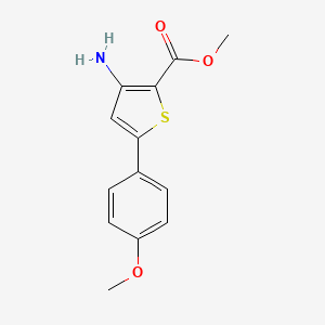 molecular formula C13H13NO3S B1363609 Methyl 3-amino-5-(4-methoxyphenyl)thiophene-2-carboxylate CAS No. 37572-23-9