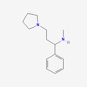 molecular formula C14H22N2 B1363613 Methyl-(1-Phenyl-3-Pyrrolidin-1-Yl-Propyl)-Amine CAS No. 672310-28-0