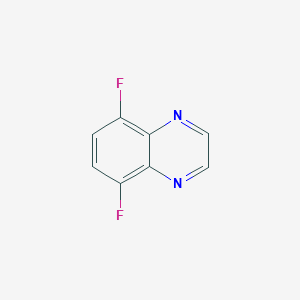 molecular formula C8H4F2N2 B13636313 5,8-Difluoroquinoxaline 