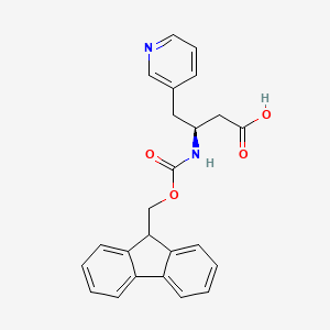 molecular formula C24H22N2O4 B1363633 Fmoc-(S)-3-amino-4-(3-pyridyl)-butyric acid CAS No. 270063-60-0