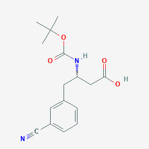 molecular formula C16H20N2O4 B1363634 Boc-(S)-3-Amino-4-(3-cyano-phenyl)-butyric acid CAS No. 270065-86-6
