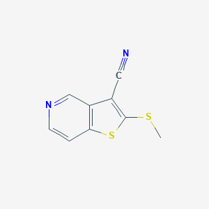 molecular formula C9H6N2S2 B136367 2-(Methylthio)thieno[3,2-c]pyridine-3-carbonitrile CAS No. 142892-33-9