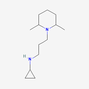 molecular formula C13H26N2 B13636761 n-(3-(2,6-Dimethylpiperidin-1-yl)propyl)cyclopropanamine 