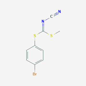molecular formula C9H7BrN2S2 B136369 (4-Bromophenyl) methyl cyanocarbonimidodithioate CAS No. 152382-03-1