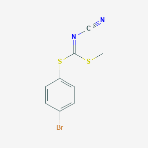 [(4-Bromophenyl)sulfanyl-methylsulfanylmethylidene]cyanamide