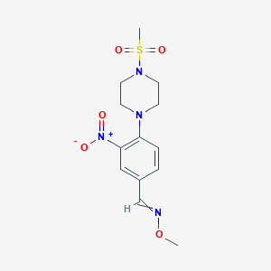 molecular formula C13H18N4O5S B1363696 N-methoxy-1-[4-(4-methylsulfonylpiperazin-1-yl)-3-nitrophenyl]methanimine 