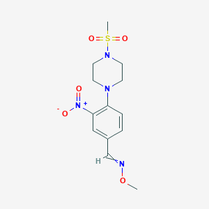 N-methoxy-1-[4-(4-methylsulfonylpiperazin-1-yl)-3-nitrophenyl]methanimine