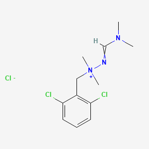 molecular formula C12H18Cl3N3 B1363707 1-(2,6-Dichlorobenzyl)-2-[(dimethylamino)methylene]-1,1-dimethylhydrazinium chloride 