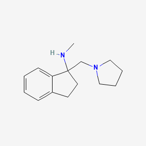 B1363728 Methyl-(1-pyrrolidin-1-ylmethyl-indan-1-yl)-amine CAS No. 885951-14-4