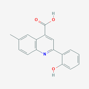 molecular formula C17H13NO3 B1363742 2-(2-Hydroxyphenyl)-6-methylquinoline-4-carboxylic acid CAS No. 438219-85-3