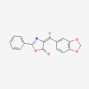 molecular formula C17H11NO4 B1363758 2-Oxazolin-5-one, 2-phenyl-4-piperonylidene- 
