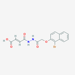 (2E)-4-(2-{[(1-bromonaphthalen-2-yl)oxy]acetyl}hydrazinyl)-4-oxobut-2-enoic acid