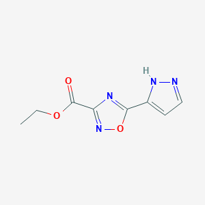 molecular formula C8H8N4O3 B13637744 Ethyl 5-(1h-pyrazol-3-yl)-1,2,4-oxadiazole-3-carboxylate 