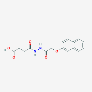 molecular formula C16H16N2O5 B1363780 4-{2-[(2-Naphthyloxy)acetyl]hydrazino}-4-oxobutanoic acid 