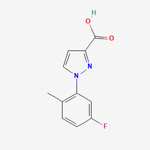molecular formula C11H9FN2O2 B13637879 1-(5-Fluoro-2-methylphenyl)-1h-pyrazole-3-carboxylic acid 