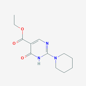 molecular formula C12H17N3O3 B1363792 Ethyl 4-hydroxy-2-(piperidin-1-yl)pyrimidine-5-carboxylate CAS No. 25693-43-0