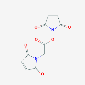 molecular formula C10H8N2O6 B013638 2,5-Dioxopyrrolidin-1-yl 2-(2,5-dioxo-2,5-dihydro-1H-pyrrol-1-yl)acetate CAS No. 55750-61-3