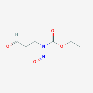 molecular formula C6H10N2O4 B136380 3-(N-carbethoxy-N-nitrosamino)propionaldehyde CAS No. 151751-83-6