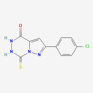 2-(4-chlorophenyl)-7-sulfanyl-5H-pyrazolo[1,5-d]1,2,4-triazin-4-one