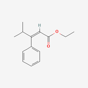 molecular formula C14H18O2 B13638102 Ethyl (2Z)-4-methyl-3-phenylpent-2-enoate 