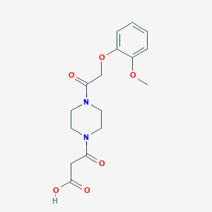 3-[4-[2-(2-Methoxyphenoxy)acetyl]piperazin-1-yl]-3-oxopropanoic acid