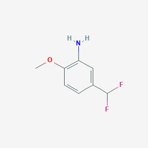 molecular formula C8H9F2NO B13638181 2-Amino-4-(difluoromethyl)anisole CAS No. 1261676-27-0