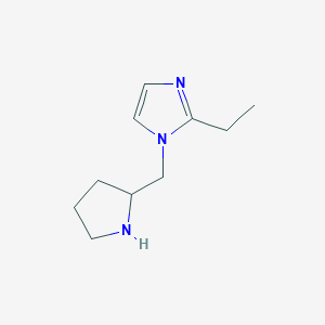 molecular formula C10H17N3 B13638185 2-ethyl-1-(pyrrolidin-2-ylmethyl)-1H-imidazole 