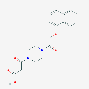 3-[4-(2-Naphthalen-1-yloxyacetyl)piperazin-1-yl]-3-oxopropanoic acid