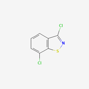 molecular formula C7H3Cl2NS B13638218 3,7-Dichlorobenzo[d]isothiazole 