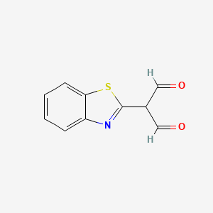 molecular formula C10H7NO2S B13638254 2-(1,3-Benzothiazol-2-yl)propanedial 