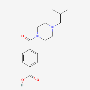 molecular formula C16H22N2O3 B1363831 4-[4-(2-methylpropyl)piperazine-1-carbonyl]benzoic Acid 