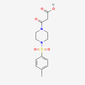 3-[4-(4-Methylphenyl)sulfonylpiperazin-1-yl]-3-oxopropanoic acid