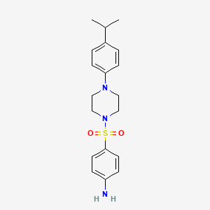 4-[4-(4-Propan-2-ylphenyl)piperazin-1-yl]sulfonylaniline