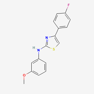 molecular formula C16H13FN2OS B1363850 4-(4-fluorophenyl)-N-(3-methoxyphenyl)-1,3-thiazol-2-amine 