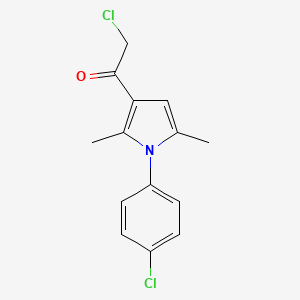 molecular formula C14H13Cl2NO B1363853 2-chloro-1-[1-(4-chlorophenyl)-2,5-dimethyl-1H-pyrrol-3-yl]ethanone CAS No. 571159-05-2