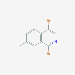 molecular formula C10H7Br2N B13638557 1,4-Dibromo-7-methylisoquinoline CAS No. 2138201-21-3