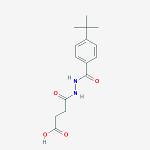 molecular formula C15H20N2O4 B1363857 4-[2-(4-Tert-butylbenzoyl)hydrazinyl]-4-oxobutanoic acid 