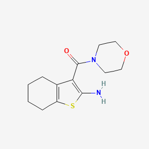 molecular formula C13H18N2O2S B1363863 3-(Morpholin-4-ylcarbonyl)-4,5,6,7-tetrahydro-1-benzothien-2-ylamine CAS No. 554405-87-7