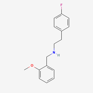 molecular formula C16H18FNO B1363865 2-(4-fluorophenyl)-N-(2-methoxybenzyl)ethanamine CAS No. 353779-46-1