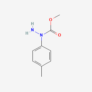 molecular formula C9H12N2O2 B13638730 Methyl 1-(p-tolyl)hydrazinecarboxylate 