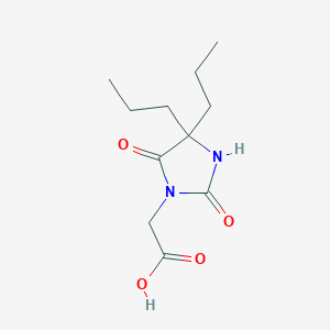 2-(2,5-dioxo-4,4-dipropylimidazolidin-1-yl)acetic acid