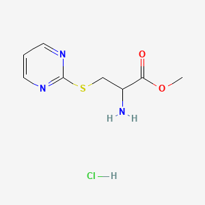 molecular formula C8H12ClN3O2S B13638906 methyl S-(pyrimidin-2-yl)cysteinate hydrochloride 